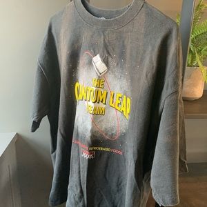 Vintage 90s black XL oversized Quantum leap Tee